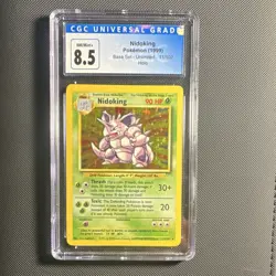 Pokemon Nidoking CGC 8.5 Base Set Unlimited 11/102 Holo Rare 1999 Wizards - Image 1
