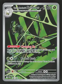 Team Rocket's Spidops 187/182 Pokemon TCG Destined Rivals NM - Image 1