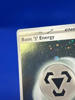 Pokemon Scarlet & Violet 151 SVE Basic Metal Energy 008 HD Cosmos Holo W/ Swirl - Image 3