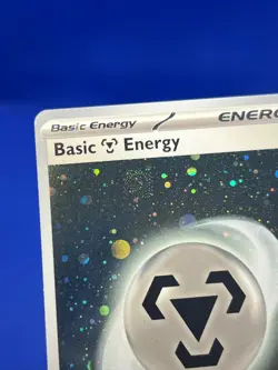 Pokemon Scarlet & Violet 151 SVE Basic Metal Energy 008 HD Cosmos Holo W/ Swirl - Image 4