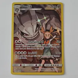 Pokemon TCG Steelix Secret Rare Sm-Cosmic Eclipse Holo 247/236 170 HP Iron Tail - Image 1