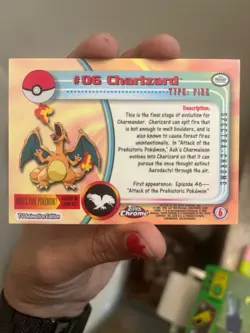 Topps Chrome Spectra Holo Charizard #6 2000 Pokemon - Image 2
