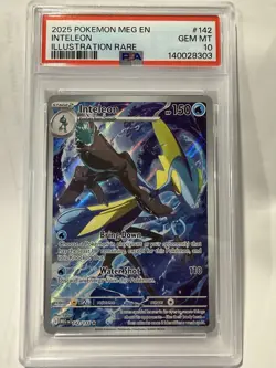 💎 2025 Pokemon MEG EN Inteleon 142/132 Illustration Rare PSA 10 Gem Mint 💎 - Image 1