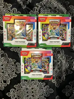 Pokemon TCG First Partner Illustration Collection Box Series 1 (LOT OF 3 SEALED) - Image 3