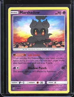 Pokemon TCG Marshadow 45/73 Reverse Holo Shining Legends B-0002 - Image 1