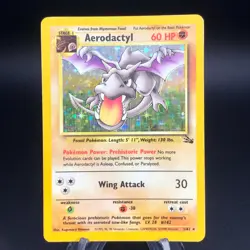 Pokemon Aerodactyl 1/62 - 1999 Fossil Set Holo Rare - NM Vintage WotC - Image 1
