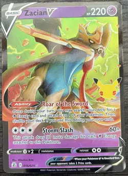 Zacian V 016/025 Pokemon TCG Celebrations Holo MINT NM - Image 1