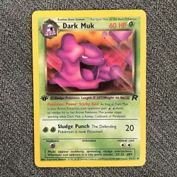 1st Edition Grimer 57/82, Dark Muk 41/82 MP - Team Rocket Set - WOTC Pokemon TCG - Image 4