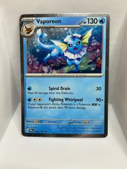 Pokemon Prismatic Evolutions Vaporeon 022/131 Holo Rare NM/M - Image 1