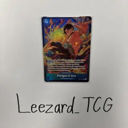 One Piece Card TCG OP13-119 Portgas.D.Ace Store Treasure Cup Winner SEC Promo NM - Image 1