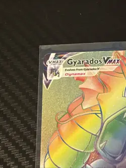 RAINBOW Pokemon Gyarados VMAX Secret Rare Full Art Evolving Skies Card - Image 4