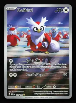 Delibird 152/132 Illustration Rare Mega Evolution Pokemon Card - Image 1