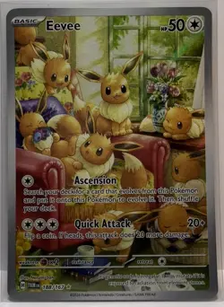 Pokemon Eevee 188/167 Sv06: Twilight Masquerade Holo Illustration Rare Card - Image 1