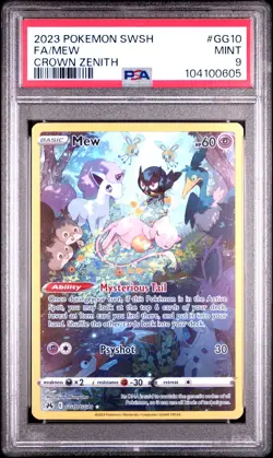 Pokemon Mew TCG Crown Zenith: Galarian Gallery Holo Rare Card GG10/GG70 PSA 9 - Image 1