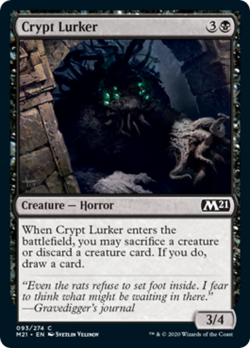 Crypt Lurker FOIL Core Set 2021 / M21 NM Black Common MAGIC MTG CARD ABUGames - Image 1