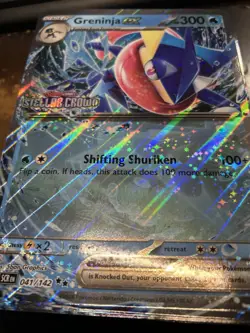 LOT OF (113) Greninja ex 041/142 Stellar Crown Stamped Promo JUMBO Card NM - Image 1