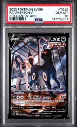 PSA 10 Umbreon V TG22/TG30 Pokemon Brilliant Stars Trainer Gallery Card - Image 1