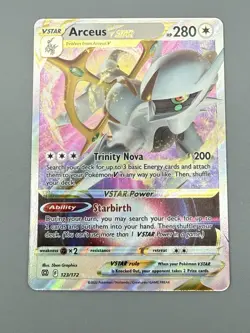 Arceus VSTAR 123/172 Ultra Rare Holo SWSH09: Brilliant Stars Pokemon Card - Image 1