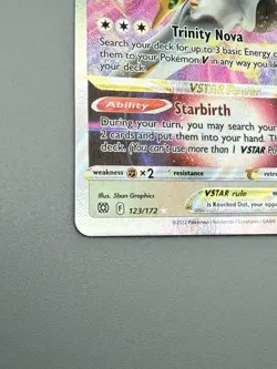 Arceus VSTAR 123/172 Ultra Rare Holo SWSH09: Brilliant Stars Pokemon Card - Image 5