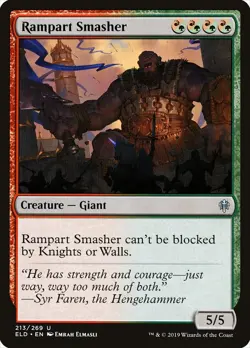 Rampart Smasher FOIL Throne of Eldraine NM Red Green Uncommon MTG CARD ABUGames - Image 1