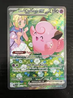 Pokemon TCG Lillie's Clefairy EX Journey Together Sir Card 184/159 NM Condition - Image 1