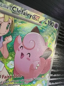 Pokemon TCG Lillie's Clefairy EX Journey Together Sir Card 184/159 NM Condition - Image 3