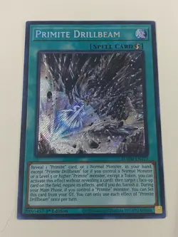 Yugioh - Primite Drillbeam x 3 - 1st Edition Secret Rare NM - Free Holo Card C - Image 2