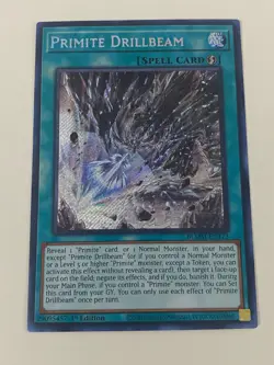 Yugioh - Primite Drillbeam x 3 - 1st Edition Secret Rare NM - Free Holo Card C - Image 3