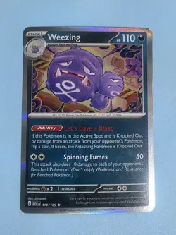 2023 Weezing 110/165 - Holo Rare - Scarlet & Violet 151 - NM Pokemon Card TCG - Image 1