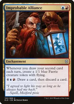 Improbable Alliance FOIL Throne of Eldraine NM Blue Red Uncommon CARD ABUGames - Image 1