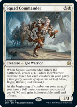 Squad Commander FOIL Zendikar Rising NM White Rare MAGIC GATHERING CARD ABUGames - Image 1