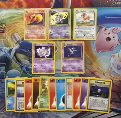 Vintage Pokemon Card Lot WOTC First Edition Shadowless Etc Flareon Mewtwo - Image 1