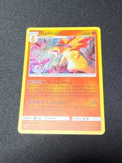 Pokemon Card Typhlosion Holo Rare SM - Lost Thunder Holo 42/214 NM - Image 1