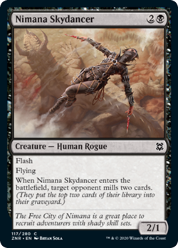 Nimana Skydancer FOIL Zendikar Rising NM Black Common MAGIC MTG CARD ABUGames - Image 1