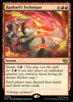 Raphael's Technique #0105 TMNT MTG Magic the Gathering card - Image 1