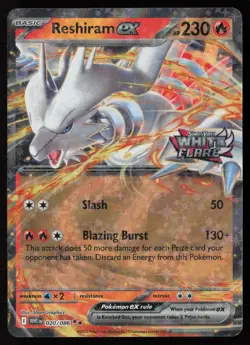 Reshiram ex (White Flare Stamped) 020/086 Holo Pokemon NM - Image 1