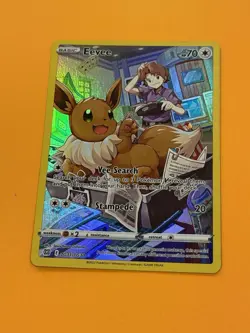 Pokemon Eevee TG11/TG30 Full Art Trainer Gallery Brilliant Stars LP-NM - Image 1