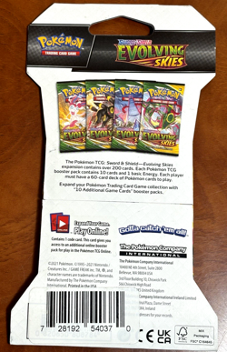 2021 Pokemon Evolving Skies Sleeved Booster Pack *RANDOM ART* Sealed - BRAND NEW - Image 2