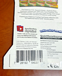 2021 Pokemon Evolving Skies Sleeved Booster Pack *RANDOM ART* Sealed - BRAND NEW - Image 3