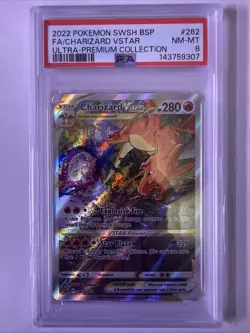 2022 Pokemon PSA 8 Charizard VSTAR #SWSH262 Sword & Shield Charizard UPC Promo - Image 1