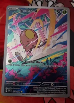 Pokemon TCG Toedscool Scarlet & Violet Base Set Holo Illustration Card 201/198 - Image 1