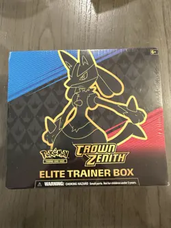 Pokemon TCG Crown Zenith Elite Trainer Box English w/ Lucario Etched Promo - Image 1