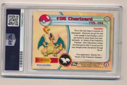 1999 TOPPS POKEMON T.V. CHARIZARD FOIL #6 PSA 8 NM-MT - Image 2