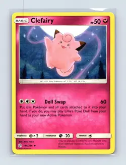 Clefairy 144/236 Uncommon Cosmic Eclipse Pokemon Lightly Played - Image 1