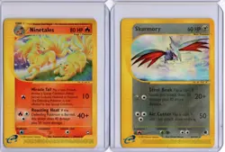 Vintage Pokemon Rare Duo: Ninetales 25/147 & Skarmory 63/165 - 2002 WOTC - Image 1
