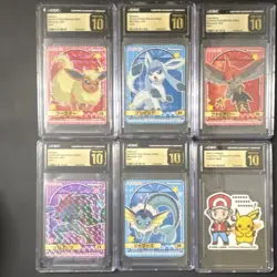Pokemon CGC 10 Foil Lot of 6 Scarlet & Violet Red & Pikachu Flareon Glaceon - Image 1