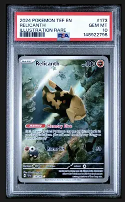 Pokemon Temporal Forces Relicanth 173 PSA 10 - Image 1