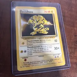 Electabuzz Non Holo Rare Pokemon TCG Card 20/102 Base Set 1999 Heavy Play - Image 1