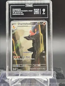 CHARMELEON 2023 POKEMON S&V 151 ILLUSTRATION RARE 169/165 TAG 9 Q5677 - Image 1