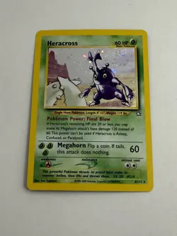 2000 Pokemon - Heracross #06/111 - Neo Genesis Unlimited - Holo Rare - LP - Image 1